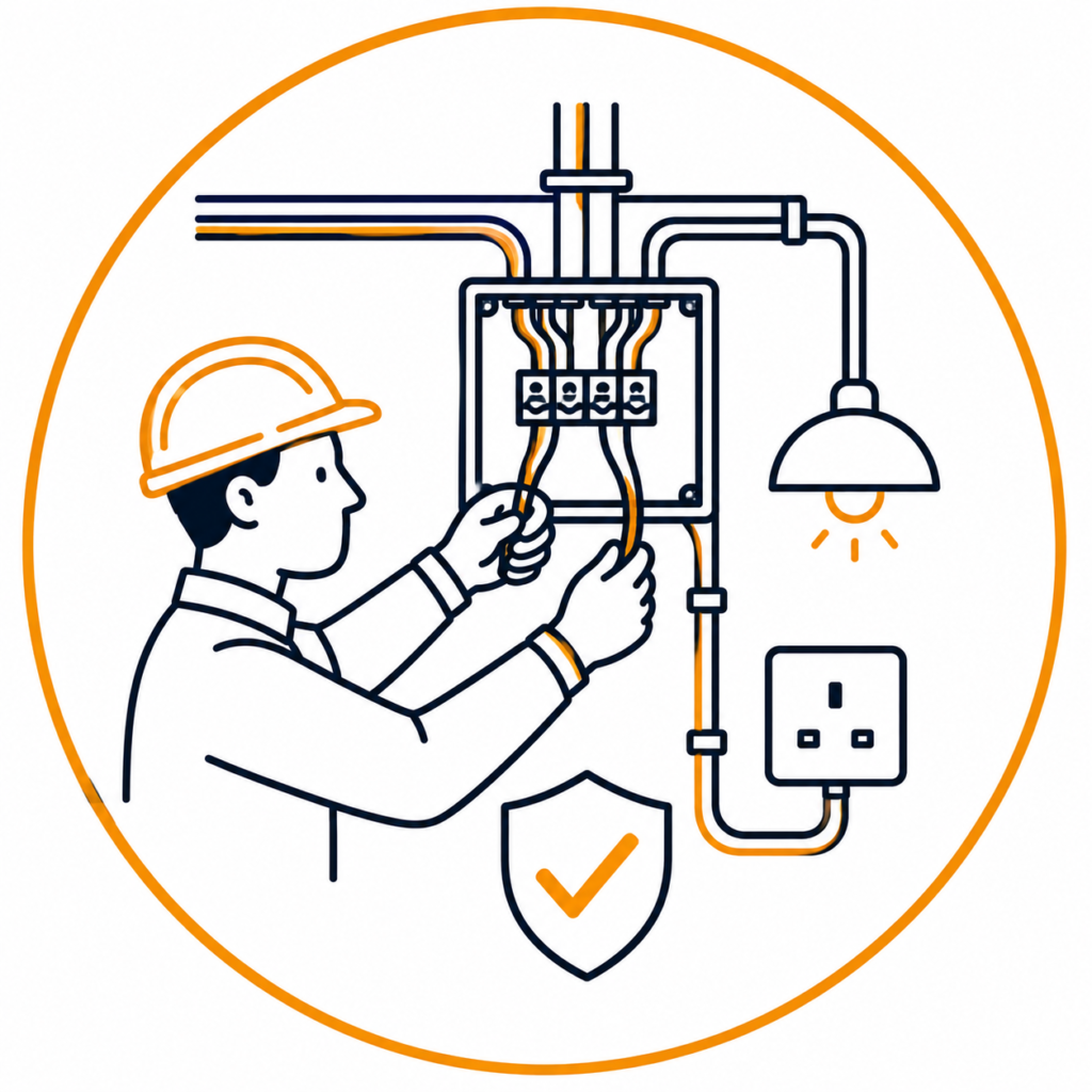 Safe wiring installation by Electrical Wiring Replacement Manchester electricians.
