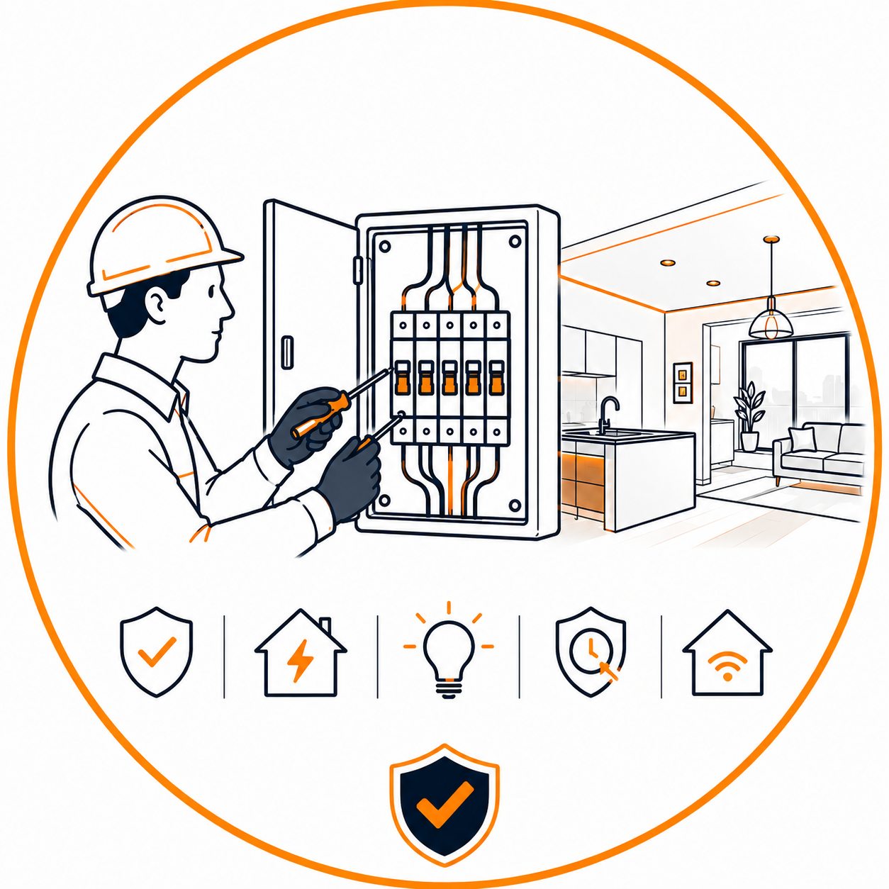 House Rewiring for Renovations completed by NAPIT Approved electricians using modern electrical wiring for a safe home renovation