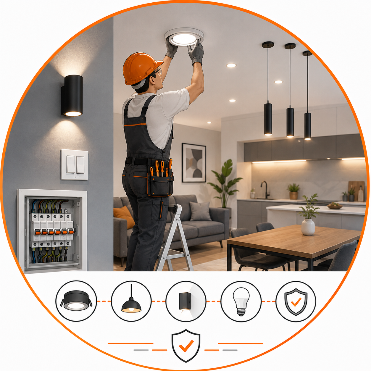 Lighting Circuit Installation Manchester by professional electricians