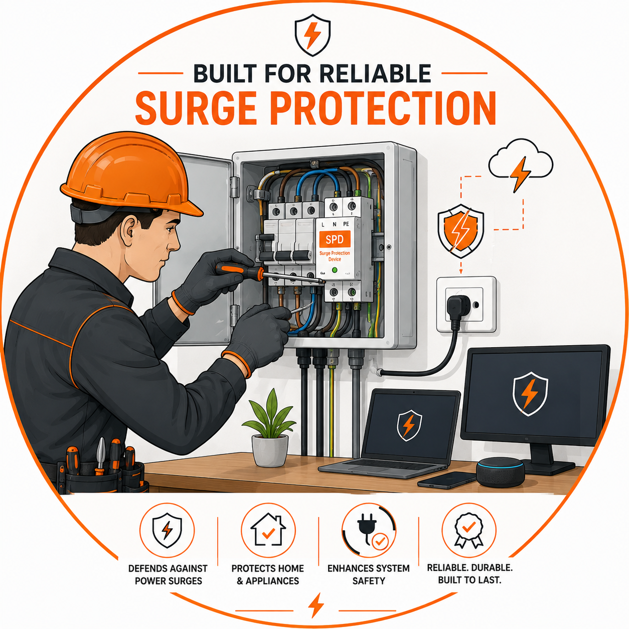 Surge protection installation Manchester by a qualified electrician for reliable electrical protection