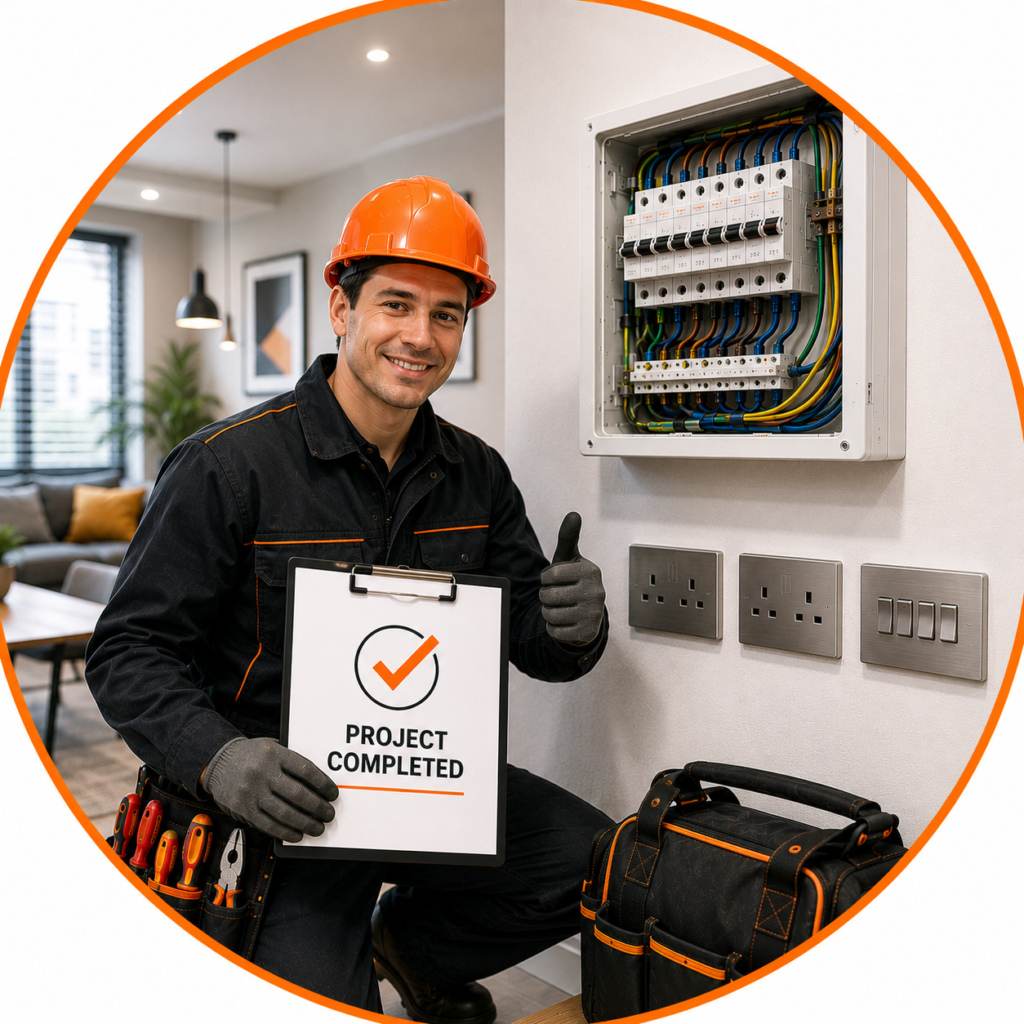 Electrician providing clear recommendations following a fuse box assessment.