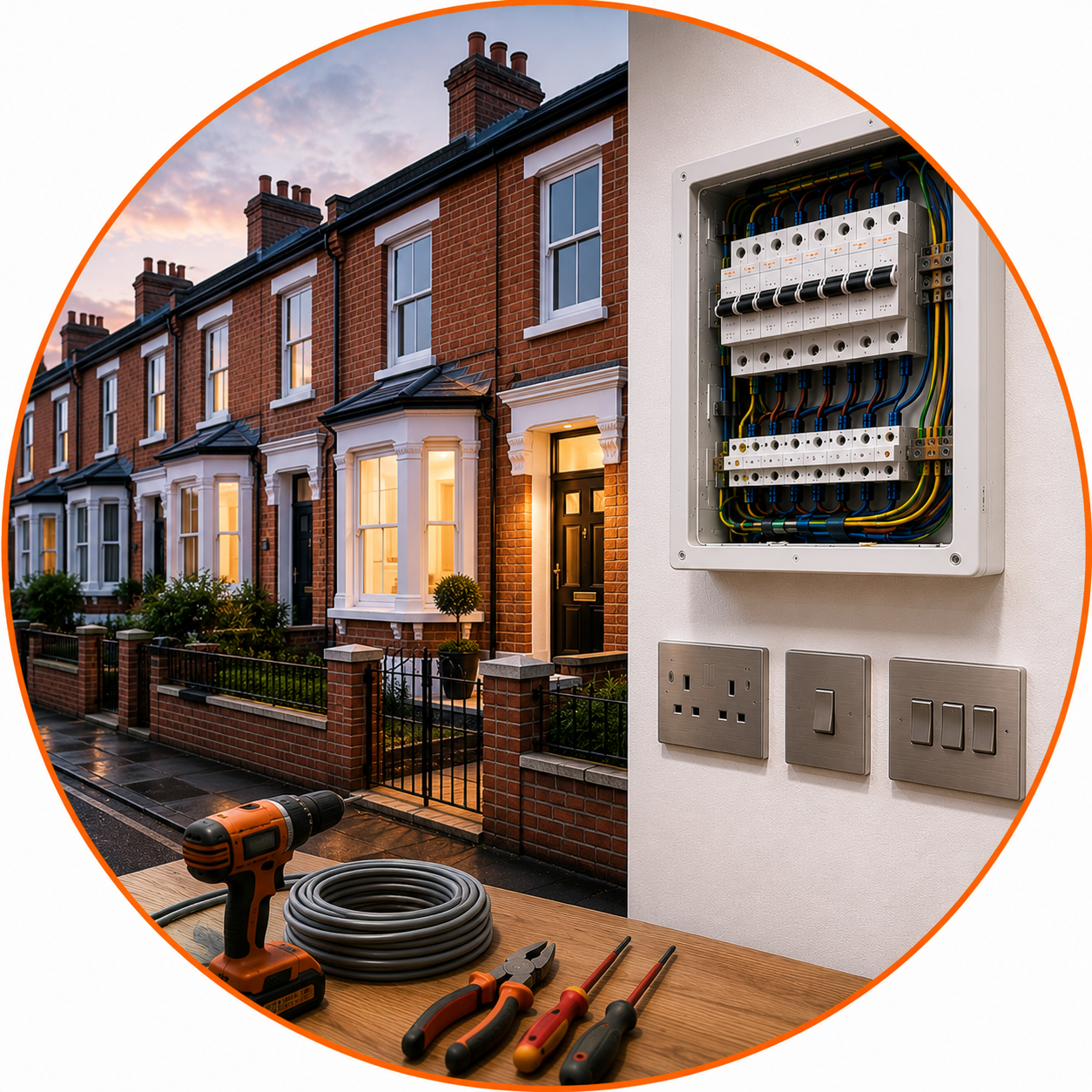 Terraced House Rewiring Manchester – modern electrical wiring and consumer unit