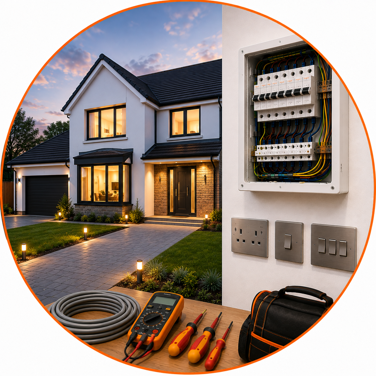 Detached House Rewiring Manchester modern electrical wiring and consumer unit