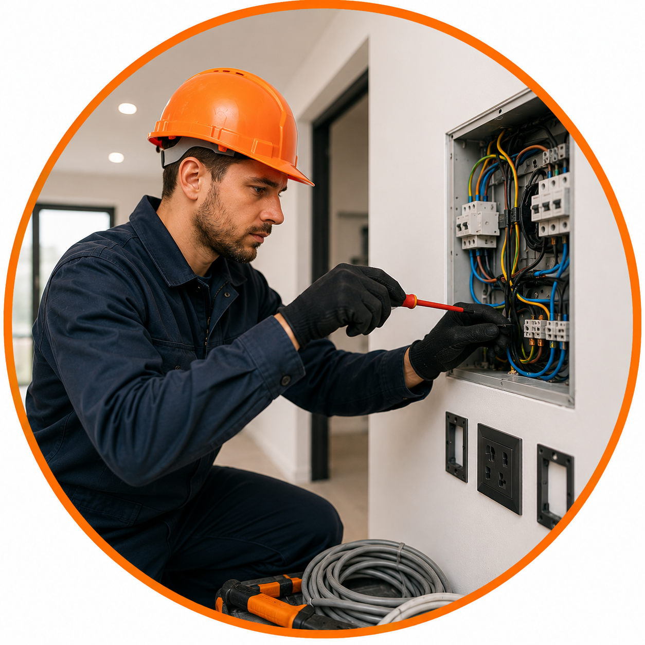 full house rewire Manchester electrician replacing outdated electrical wiring
