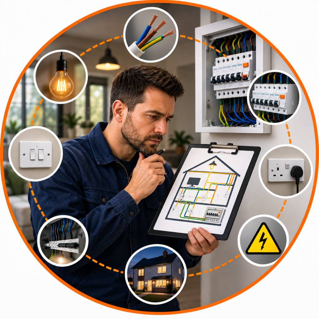 House Rewiring Guides Manchester explaining common rewiring questions and considerations.