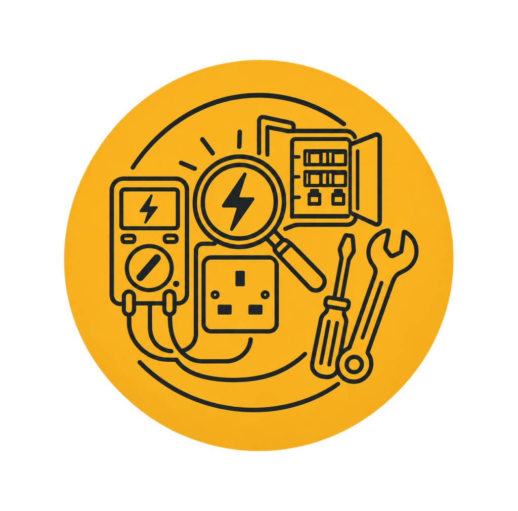 Fault finding and electrical repairs Manchester – electrical fault diagnosis and wiring repair icon.